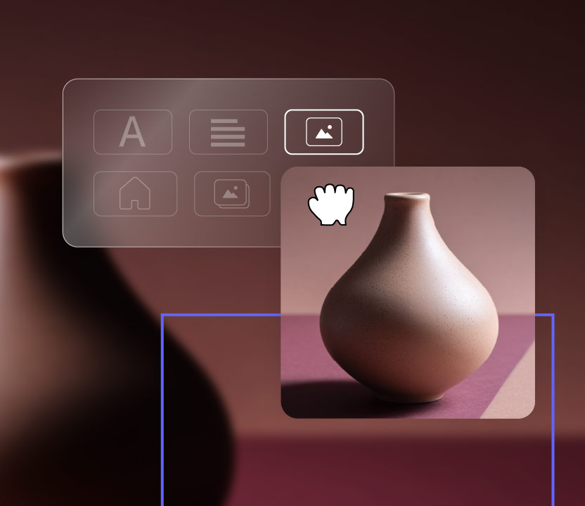 Use prebuilt sections or drag elements to design pages effortlessly.