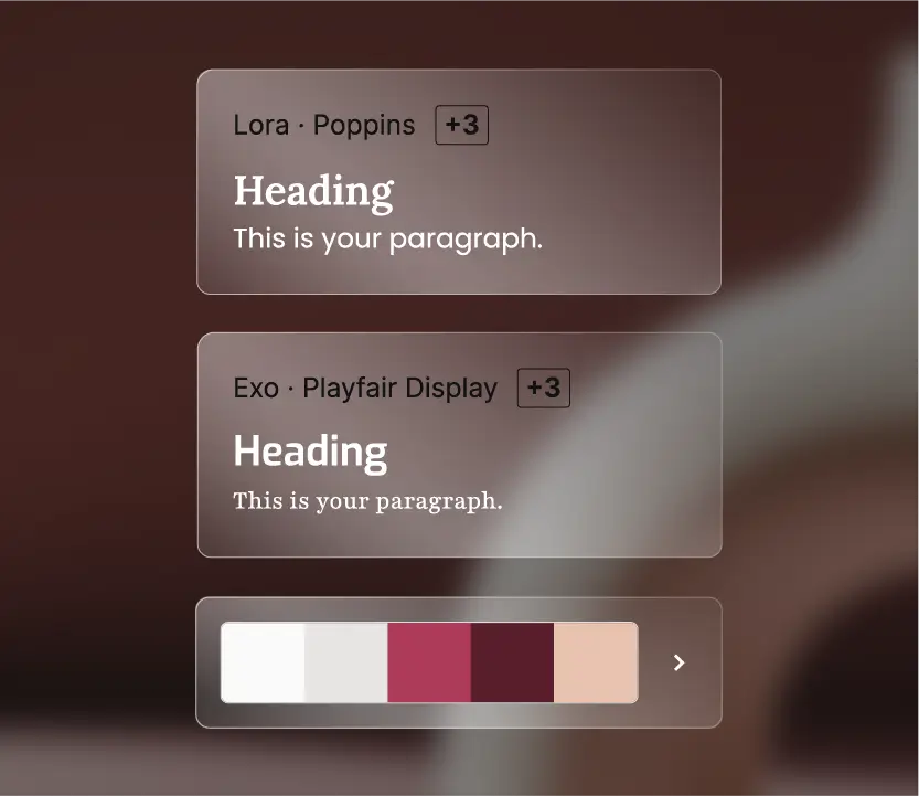 Design effortlessly with ready-made layouts, curated fonts, and premium visuals